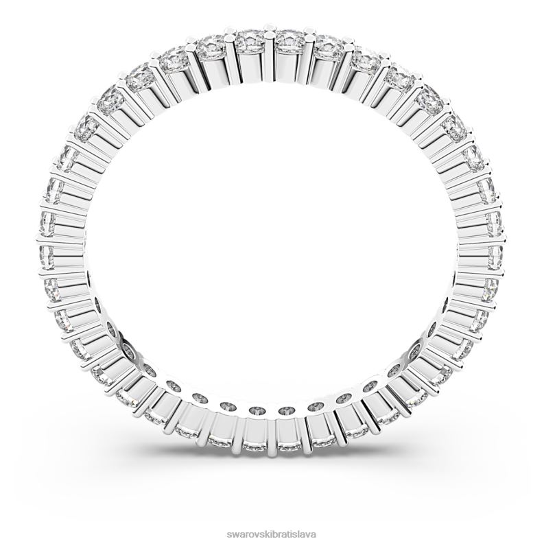 vittore prsteň okrúhly výbrus, biely, rhodiovaný B8ZNT1001 Swarovski šperky