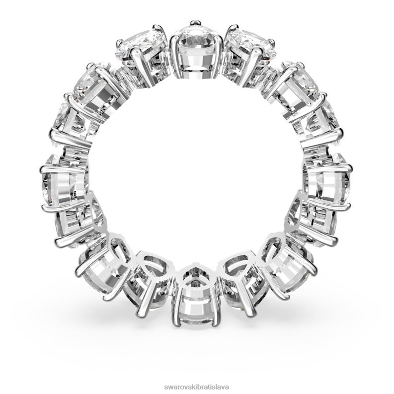 vittore prsteň zápustkový výbrus, biely, rhodiovaný B8ZNT997 Swarovski šperky