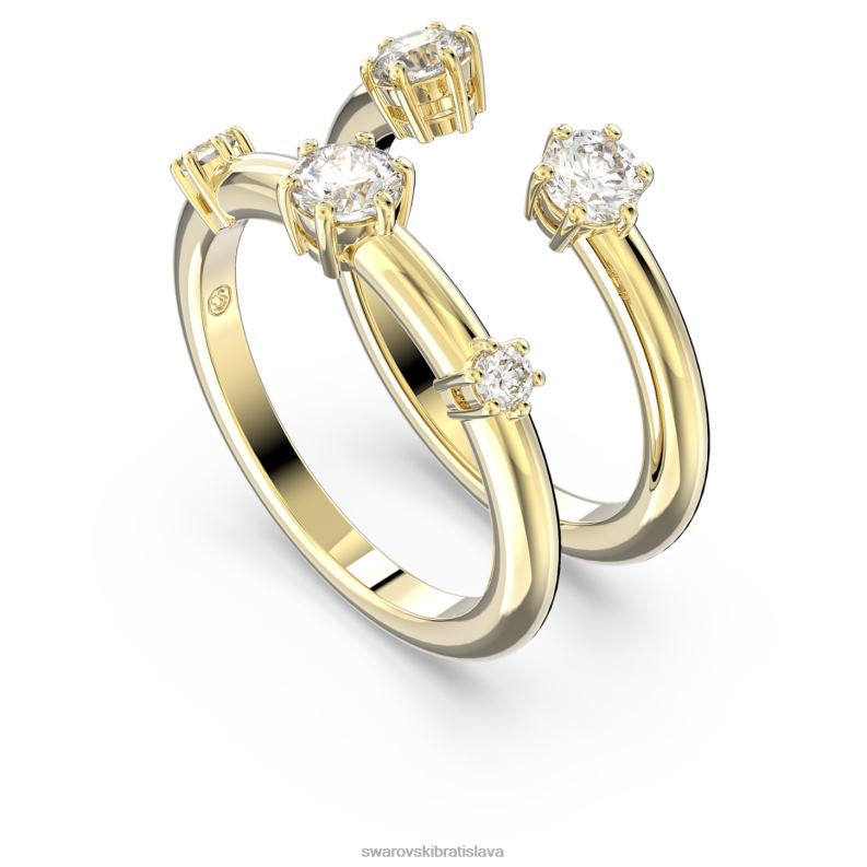 prstenec súhvezdia okrúhly výbrus, biely, pozlátený B8ZNT373 Swarovski šperky