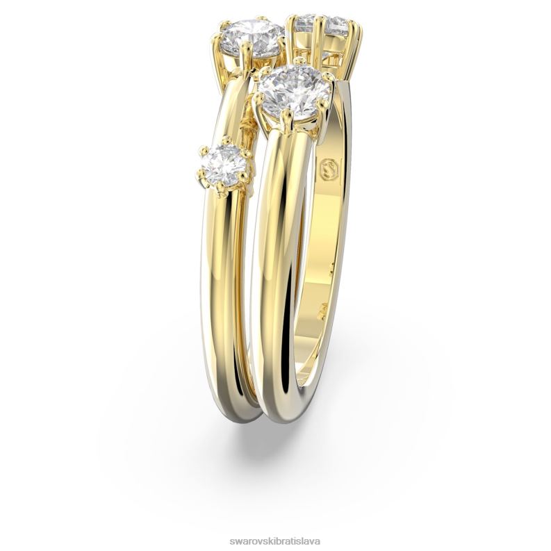 prstenec súhvezdia okrúhly výbrus, biely, pozlátený B8ZNT373 Swarovski šperky