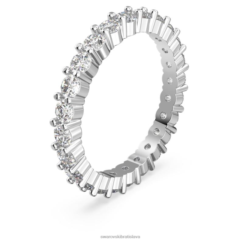 prstenec súhvezdia princess cut, biela, rhodiovaná B8ZNT384 Swarovski šperky