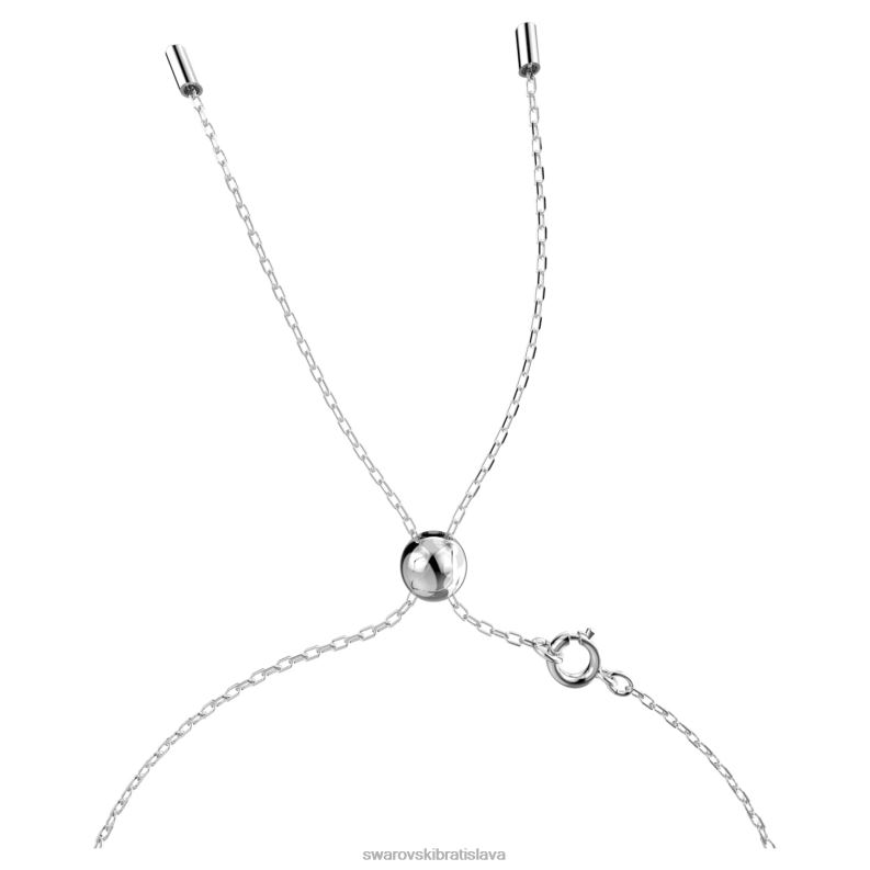 chroma náhrdelník osemhranný výbrus, ružový, rhodiovaný B8ZNT116 Swarovski šperky