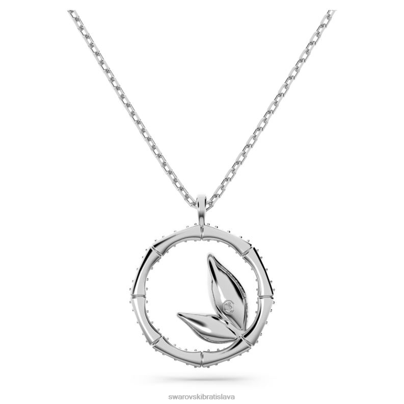 delliový náhrdelník okrúhly tvar, bambus, zelená, rhodiované B8ZNT87 Swarovski šperky