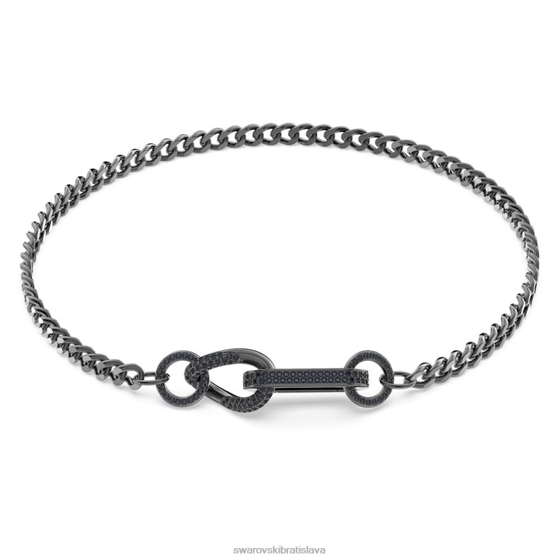 dextera náhrdelník dlažba, zmiešané články, čierna, ruténiová B8ZNT49 Swarovski šperky