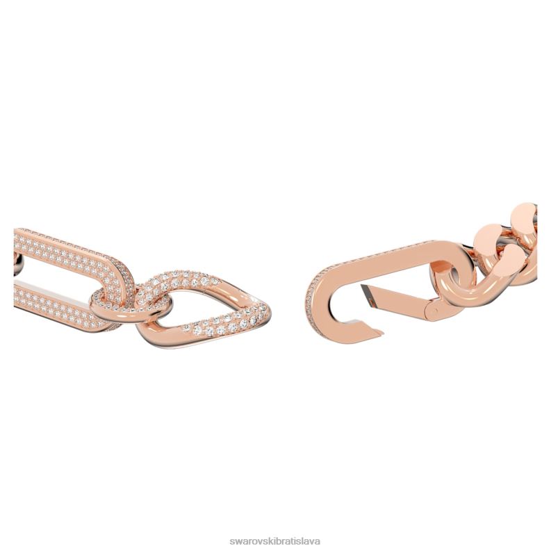 dextera náhrdelník statement, zmiešané odkazy, biele, pozlátené ružovým zlatom B8ZNT44 Swarovski šperky