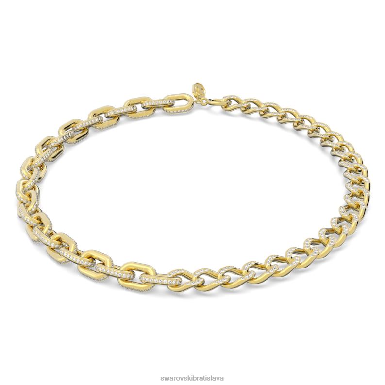 dextera náhrdelník zmiešané články, biele, pozlátené B8ZNT68 Swarovski šperky