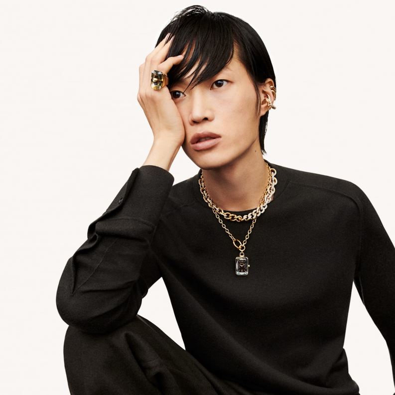 dextera náhrdelník zmiešané články, biele, pozlátené B8ZNT68 Swarovski šperky