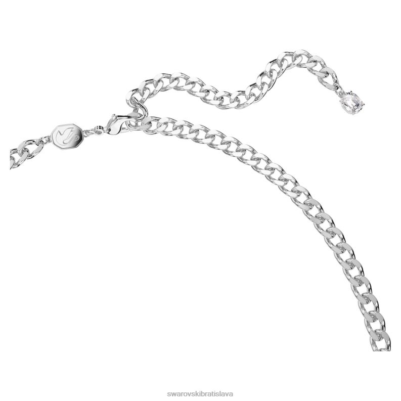 dextera náhrdelník zmiešané rezy, biele, rhodiované B8ZNT107 Swarovski šperky