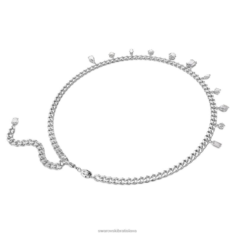 dextera náhrdelník zmiešané rezy, biele, rhodiované B8ZNT107 Swarovski šperky