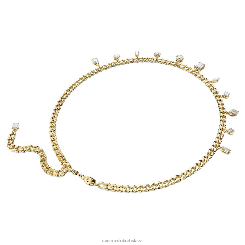 dextera náhrdelník zmiešané strihy, biele, pozlátené B8ZNT110 Swarovski šperky