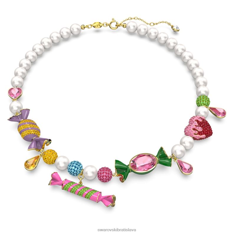 dulcis náhrdelník cukríkové, viacfarebné, pozlátené B8ZNT146 Swarovski šperky