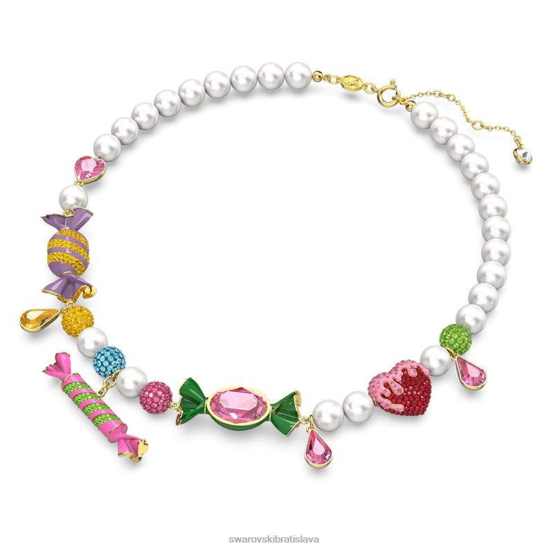 dulcis náhrdelník cukríkové, viacfarebné, pozlátené B8ZNT146 Swarovski šperky
