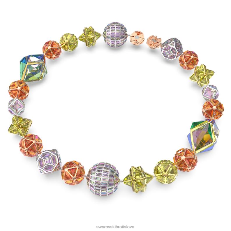 kuriózny náhrdelník magnetické zatváranie, viacfarebné, povrchová úprava zmiešaný kov B8ZNT101 Swarovski šperky