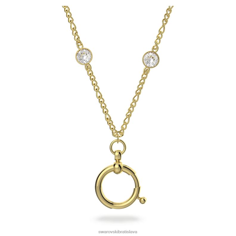kuriózny náhrdelník zlatý tón, pozlátený B8ZNT66 Swarovski šperky