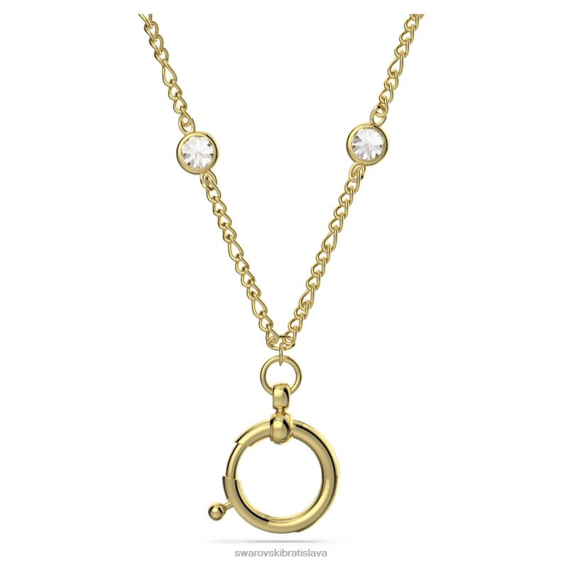 kuriózny náhrdelník zlatý tón, pozlátený B8ZNT66 Swarovski šperky