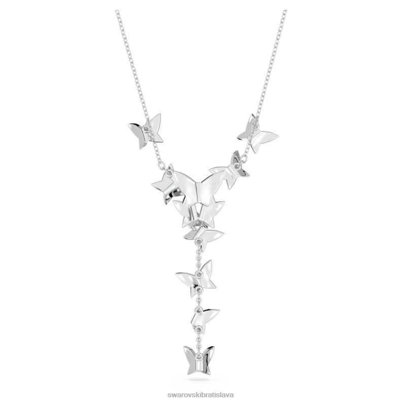 lilia y náhrdelník motýľ, modrá, rhodiovaná B8ZNT26 Swarovski šperky