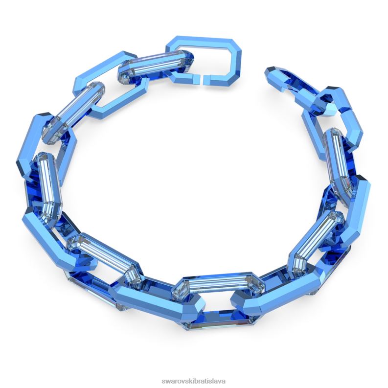 lucentný náhrdelník vyhlásenie, modrá B8ZNT154 Swarovski šperky