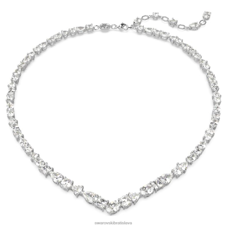 mesmera náhrdelník zmiešané rezy, biele, rhodiované B8ZNT109 Swarovski šperky