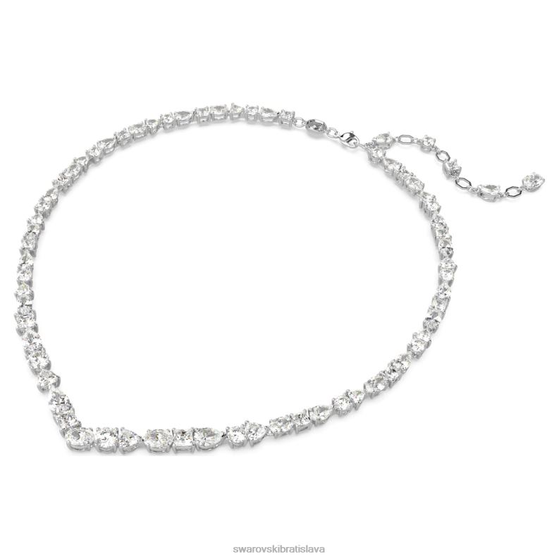 mesmera náhrdelník zmiešané rezy, biele, rhodiované B8ZNT109 Swarovski šperky
