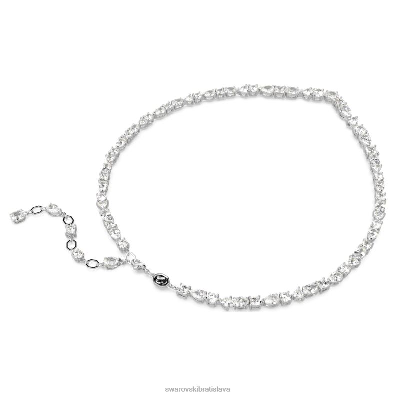 mesmera náhrdelník zmiešané rezy, biele, rhodiované B8ZNT109 Swarovski šperky