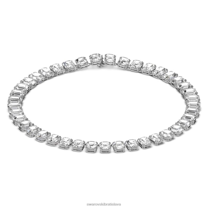 millenia náhrdelník osemhranného strihu biela, rhodiovaná B8ZNT52 Swarovski šperky