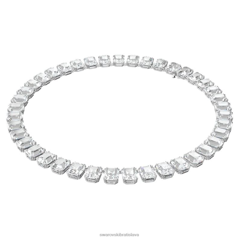 millenia náhrdelník osemhranného strihu biela, rhodiovaná B8ZNT52 Swarovski šperky