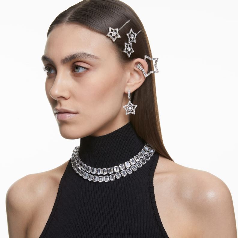 millenia náhrdelník osemhranného strihu biela, rhodiovaná B8ZNT52 Swarovski šperky