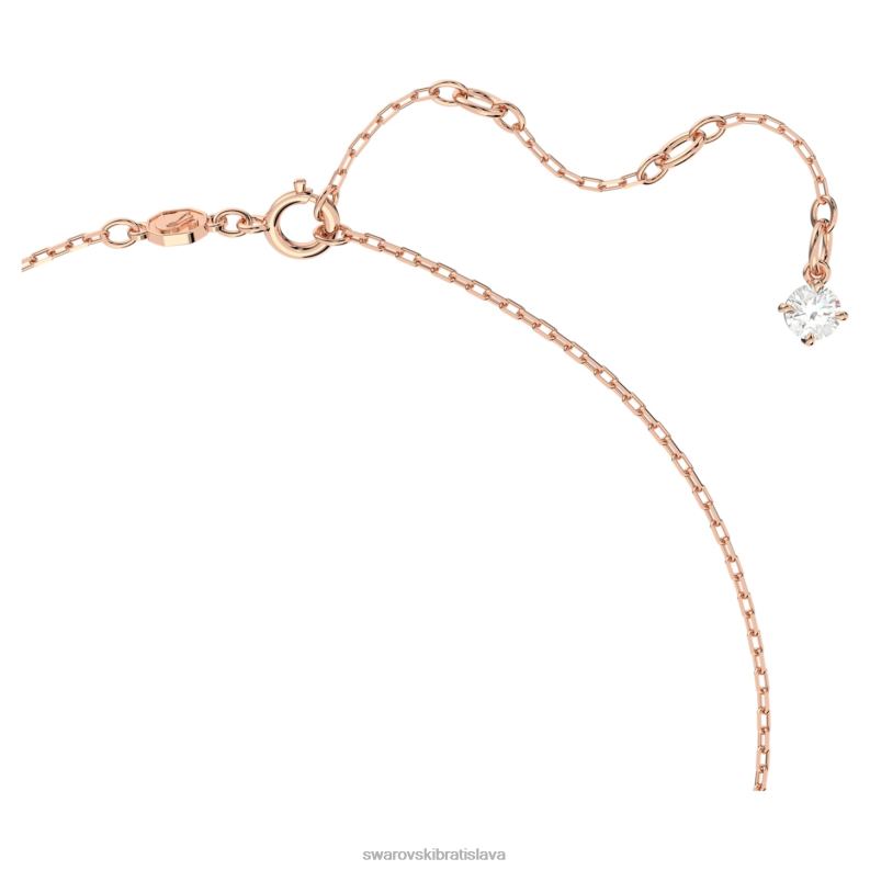 millenia náhrdelník osemhranného strihu fialová, pozlátená ružovým zlatom B8ZNT71 Swarovski šperky