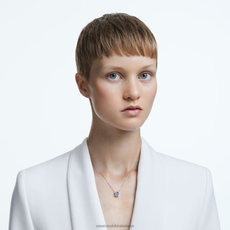 millenia náhrdelník osemhranného strihu modrá, rhodiovaná B8ZNT27 Swarovski šperky