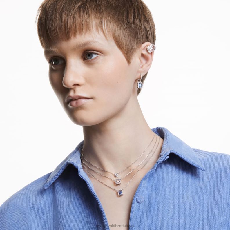 millenia náhrdelník osemhranného strihu modrá, rhodiovaná B8ZNT27 Swarovski šperky