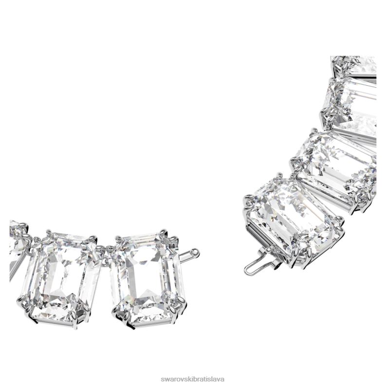 millenia náhrdelník osemhranného strihu nadrozmerné kryštály, biele, rhodiované B8ZNT134 Swarovski šperky