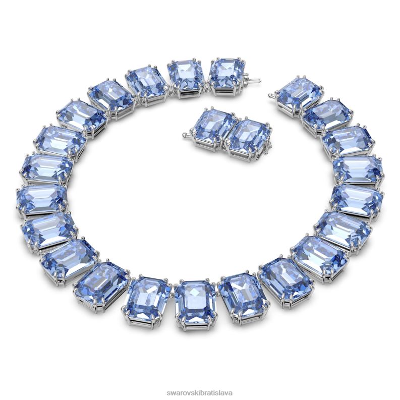 millenia náhrdelník osemhranného strihu nadrozmerné kryštály, modré, rhodiované B8ZNT148 Swarovski šperky