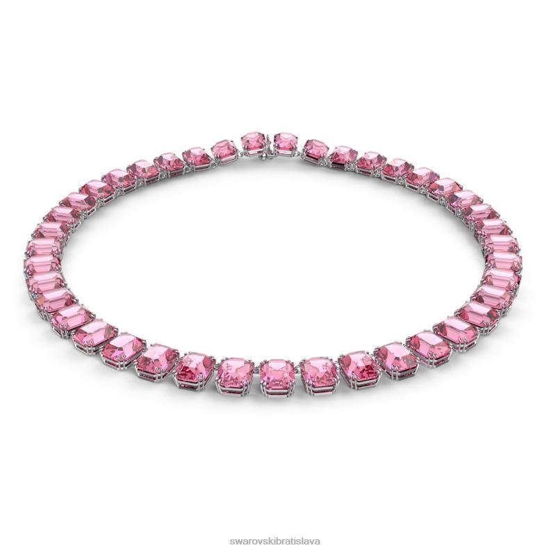 millenia náhrdelník osemhranného strihu ružové, rhodiované B8ZNT40 Swarovski šperky