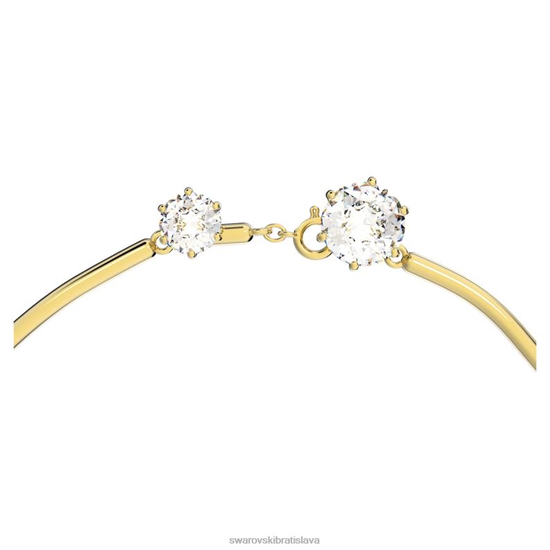 náhrdelník constella zmiešané okrúhle výbrusy, biele, pozlátené B8ZNT99 Swarovski šperky