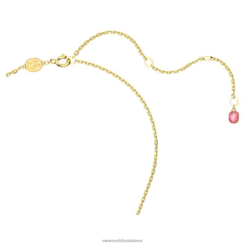 náhrdelník florere kvet, ružový, pozlátený B8ZNT69 Swarovski šperky