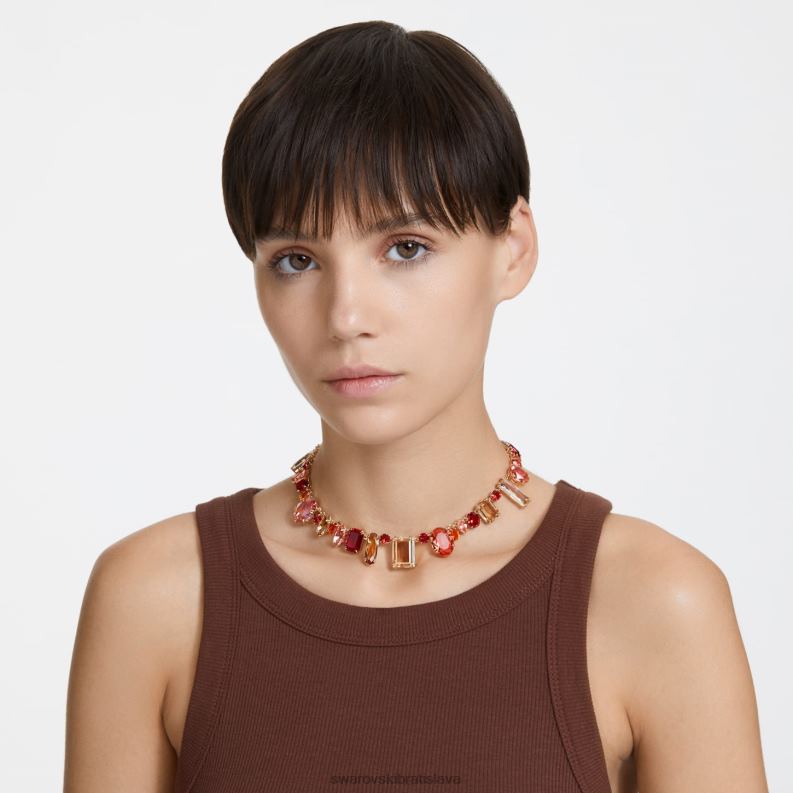 náhrdelník gema zmiešané strihy, viacfarebné, pozlátené B8ZNT104 Swarovski šperky