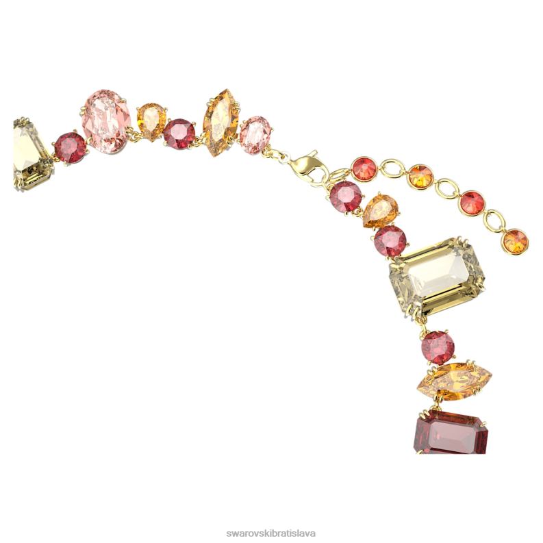 náhrdelník gema zmiešané strihy, viacfarebné, pozlátené B8ZNT104 Swarovski šperky
