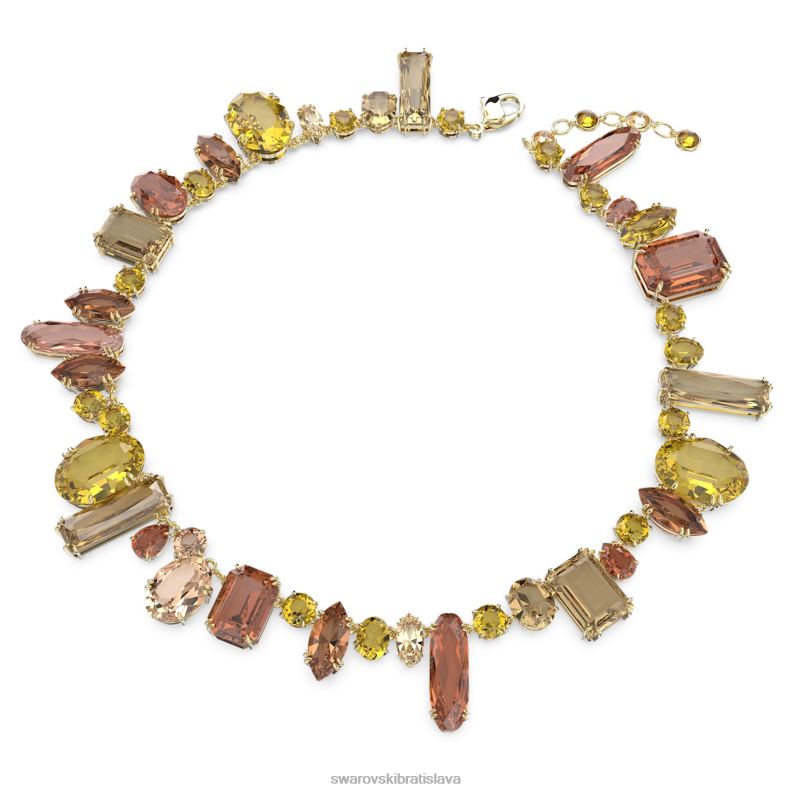 náhrdelník gema zmiešané strihy, viacfarebné, pozlátené B8ZNT152 Swarovski šperky
