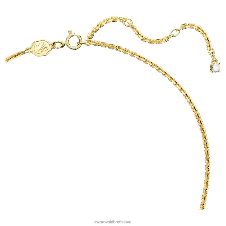 náhrdelník na deň matiek srdce, biele, pozlátené B8ZNT243 Swarovski šperky
