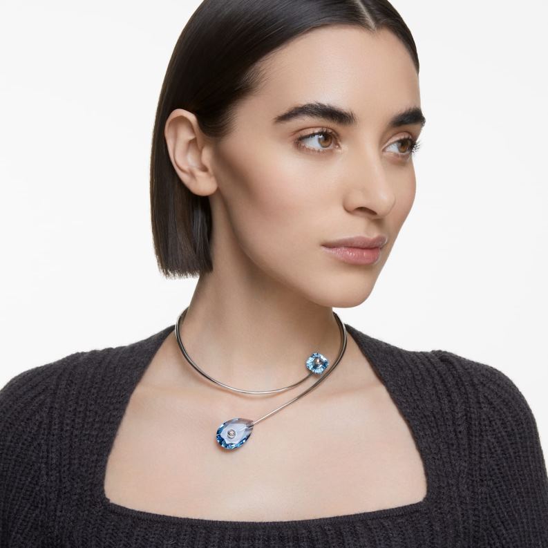 náhrdelník numina modrá, rhodiovaná B8ZNT80 Swarovski šperky