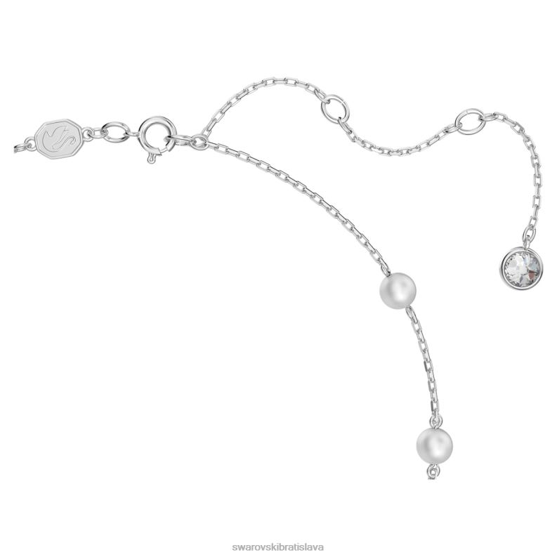 náhrdelník stella hviezda, biela, rhodiovaná B8ZNT98 Swarovski šperky
