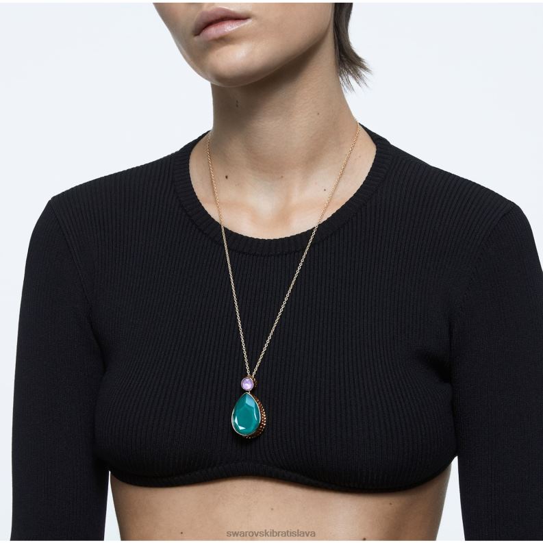 orbita náhrdelník drop cut, viacfarebné, pozlátené B8ZNT56 Swarovski šperky