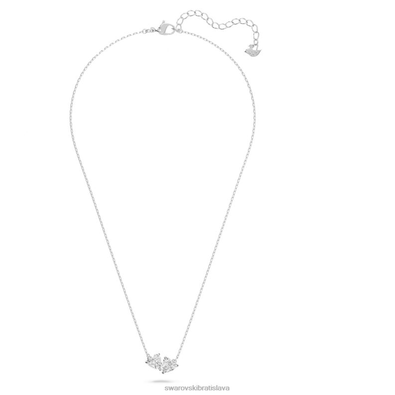 prilákať dušu náhrdelník srdce, biele, rhodiované B8ZNT67 Swarovski šperky