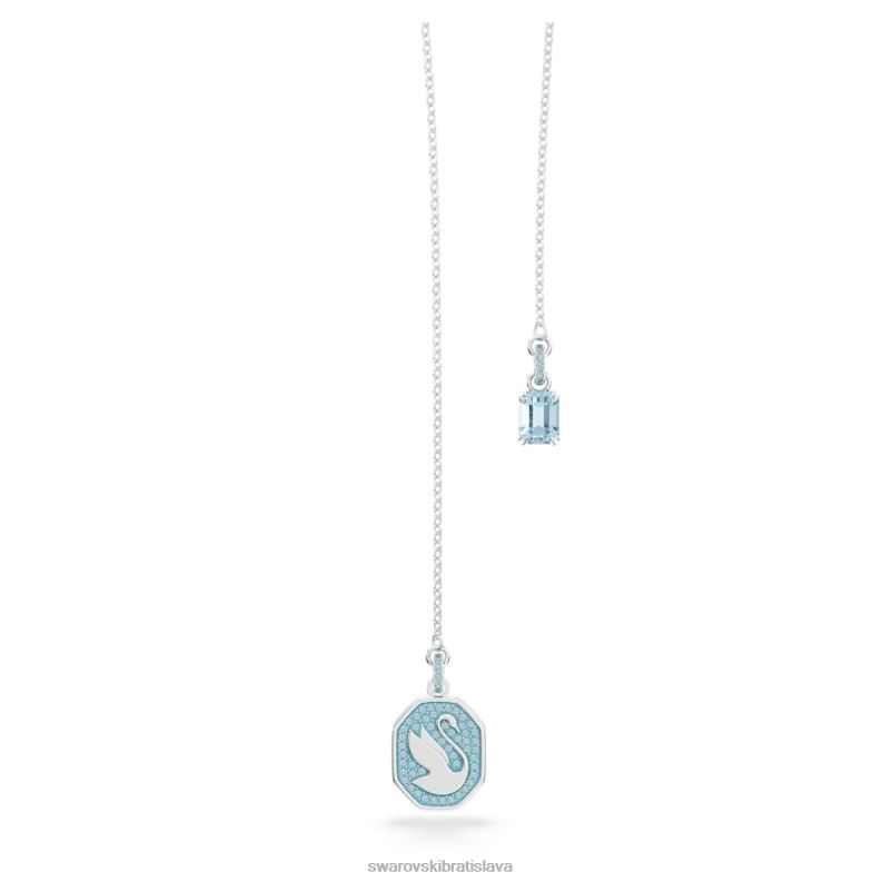 signum y náhrdelník labuť, modrá, rhodiovaná B8ZNT115 Swarovski šperky