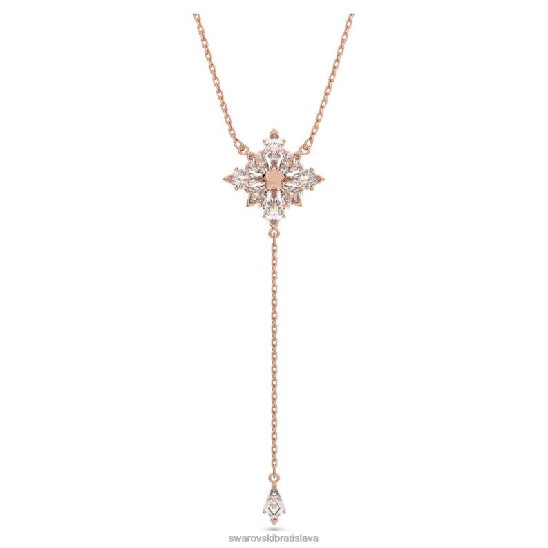 stella y náhrdelník kite strih, hviezdicový, biely, pozlátený ružovým zlatom B8ZNT93 Swarovski šperky