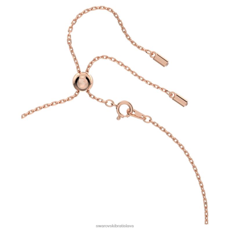 stella y náhrdelník kite strih, hviezdicový, biely, pozlátený ružovým zlatom B8ZNT93 Swarovski šperky
