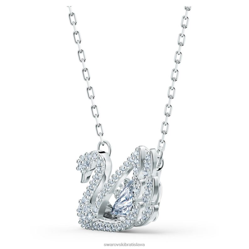 tanečný náhrdelník labuť labuť, biela, rhodiovaná B8ZNT79 Swarovski šperky