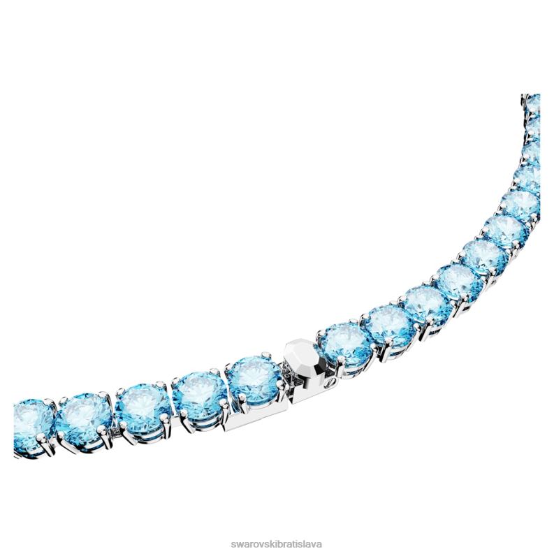 tenisový náhrdelník matrix okrúhly výbrus, modrá, rhodiovaná B8ZNT7 Swarovski šperky