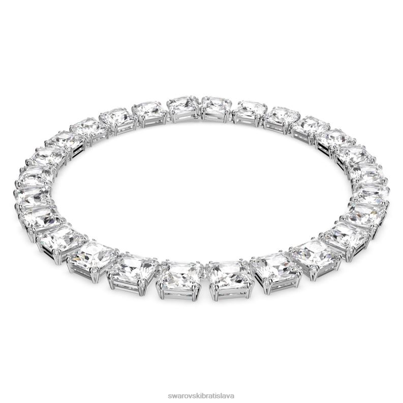 tisícročný náhrdelník hranatý rez, biela, rhodiovaná B8ZNT50 Swarovski šperky