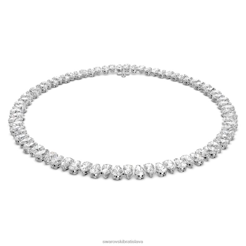 tisícročný náhrdelník hruškový rez, biely, rhodiovaný B8ZNT23 Swarovski šperky